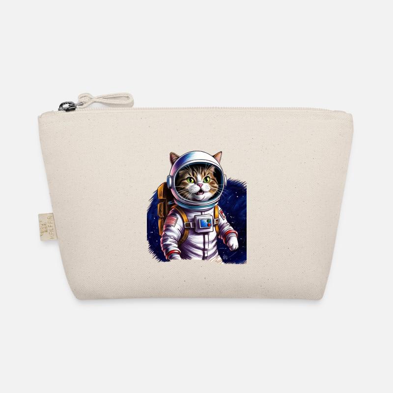 Cat Astronaut Space Gift Organic Pouch