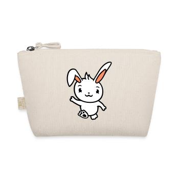 Rabbit waving greeting going running running waving waving - Organic Pouch - nature - Front