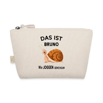 Gemeinsam joggen Lustige Sprüche Humor - Bio-Täschchen - Natur - Vorne