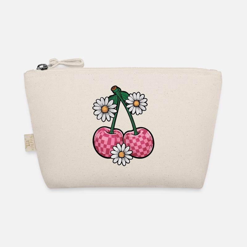 Charming Cherry and Daisy Organic Pouch