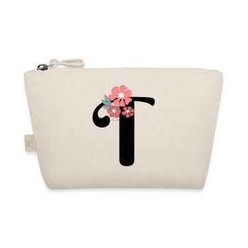 Lettre t fleurs minimalistes - Trousse biologique - nature - Devant