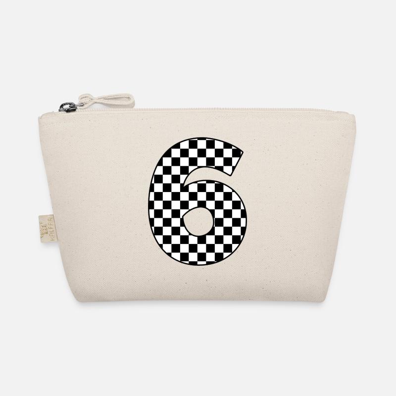 Number 6 plaid Organic Pouch