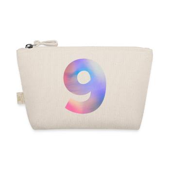 Bunte Zahl 9 - Bio-Täschchen - Natur - Vorne
