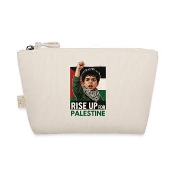 Rise Up For Palestine Powerful Protest Art - Organic Pouch - nature - Front