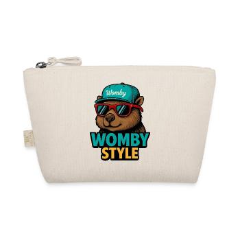 Womby Style Beaver with Sunglasses - Organic Pouch - nature - Front