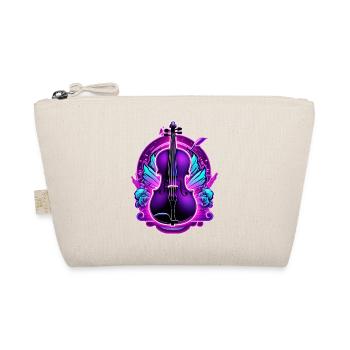 Violine in Neonfarben - Bio-Täschchen - Natur - Vorne