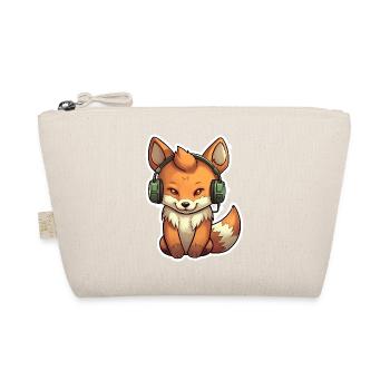 A cute fox playing video games - Organic Pouch - nature - Front