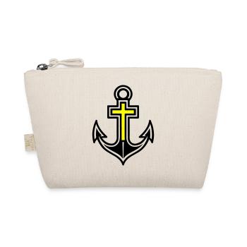 Anker Kreuz Symbol - Bio-Täschchen - Natur - Vorne