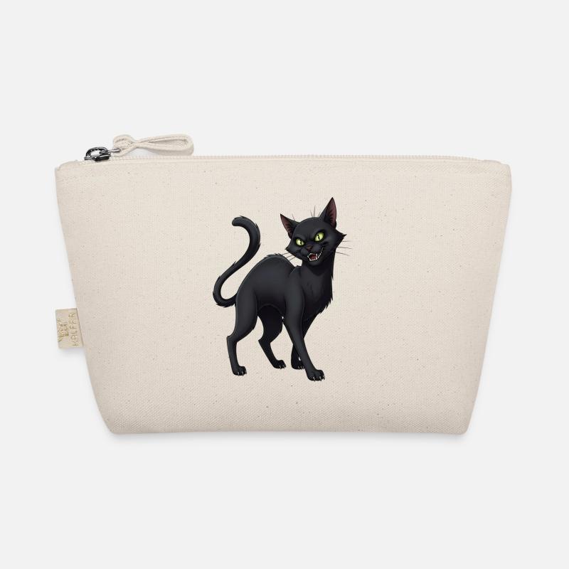 Schwarze Katze Bio-Täschchen