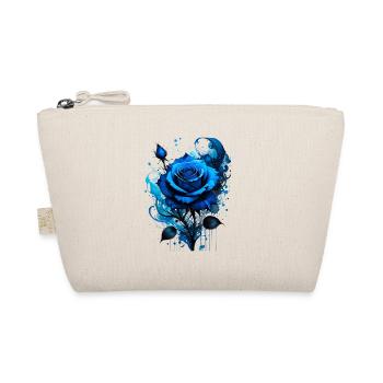 ink, blue rose, illustration, painting, graffiti - Organic Pouch - nature - Front