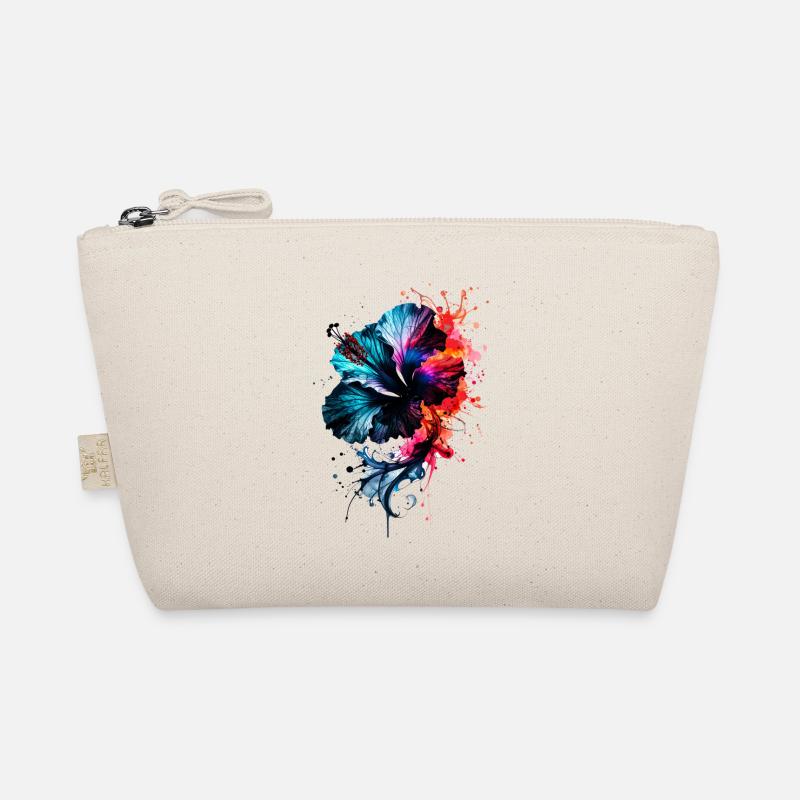 tinte,Hibiskus,illustration,malerei,graffiti,Blume Bio-Täschchen