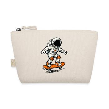 Astronaut Skateboard 1 - Organic Pouch - nature - Front