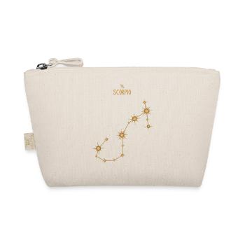 Signe du zodiaque Scorpion Constellation d’étoiles Ton doré - Trousse biologique - nature - Devant