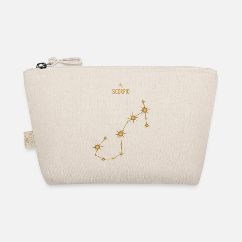 Signe du zodiaque Scorpion Constellation d’étoiles Ton doré Trousse biologique