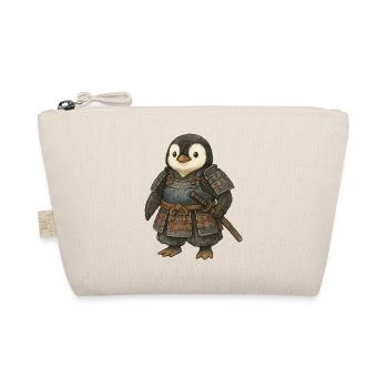 Historischer Samurai Pinguin mit Katana Japan Kult - Bio-Täschchen - Natur - Vorne