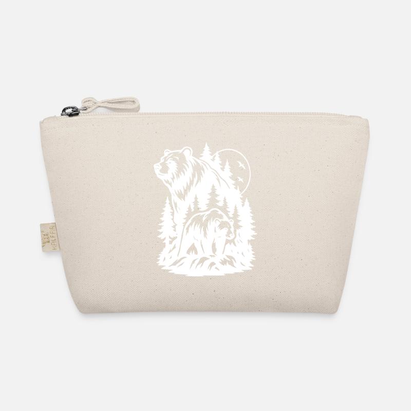 Majestueuse silhouette d’ours de forêt et de lion Trousse biologique