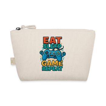 Eat Sleep Game Repeat – Funny Controller - Organic Pouch - nature - Front