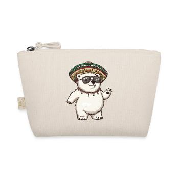 Polar Bear Funny Sombrero - Organic Pouch - nature - Front