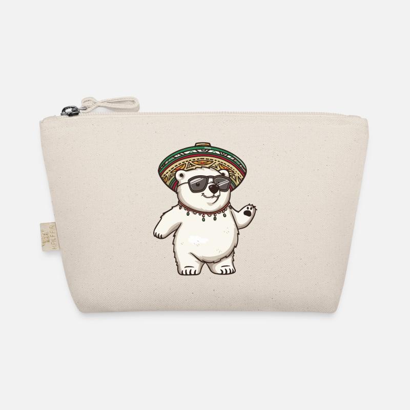 Polar Bear Funny Sombrero Organic Pouch