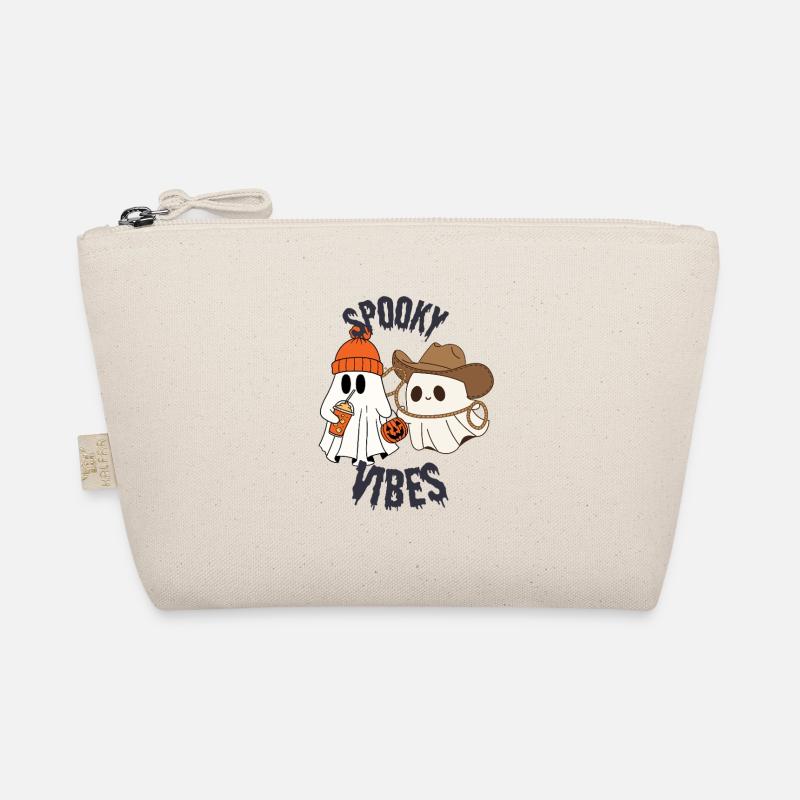 Spooky vibes halloween ghosts Organic Pouch