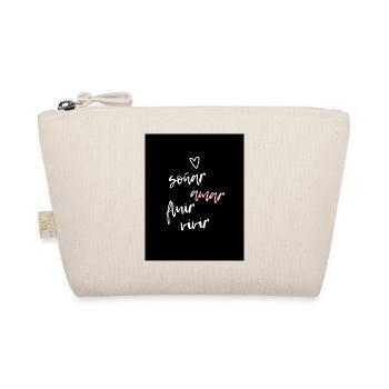 Inspirierendes Design von Liebe und Träumen - Bio-Täschchen - Natur - Vorne