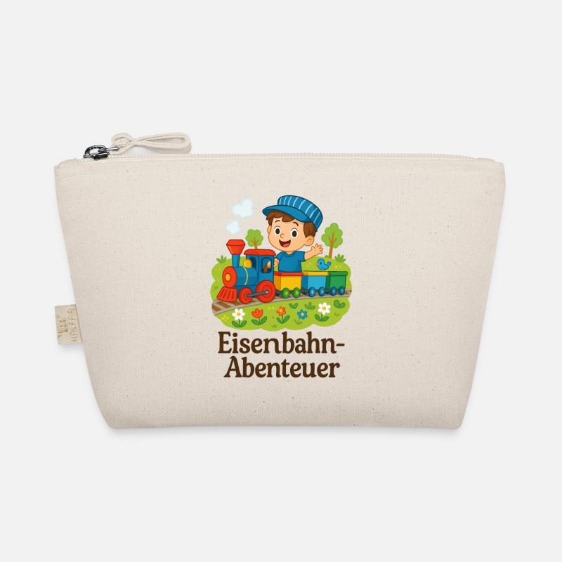 Eisenbahn Abenteuer Kindermotiv Bio-Täschchen