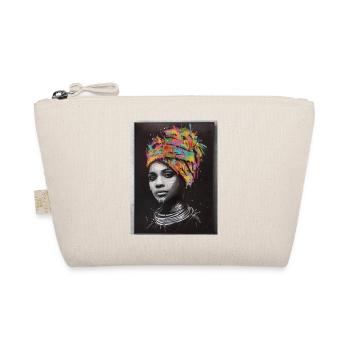 Colorful Gustave Afro Art Portrait - Organic Pouch - nature - Front