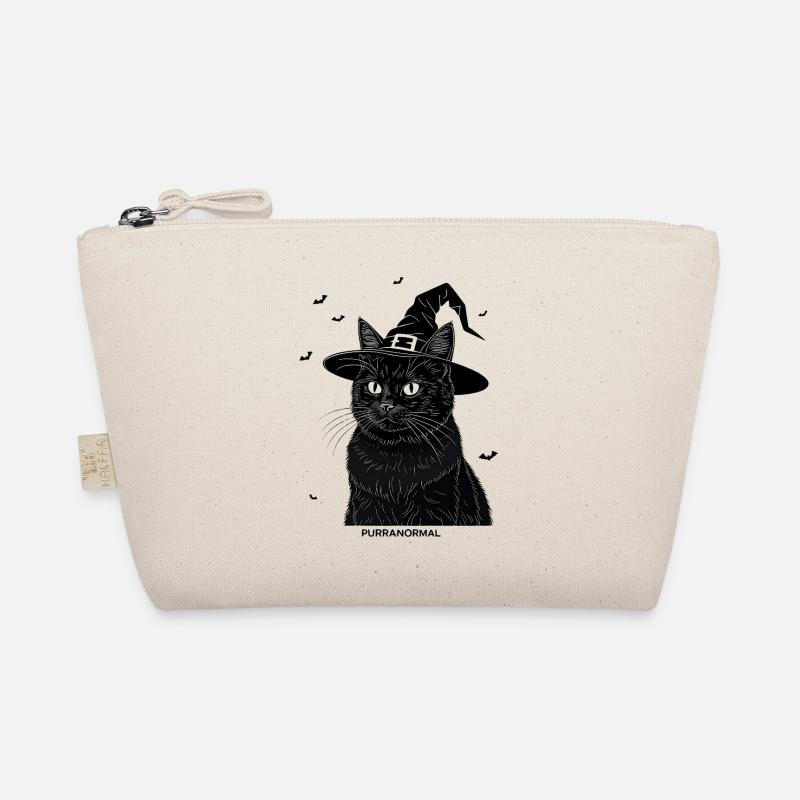 Conception d’Halloween de chat noir purranormal - Trousse biologique - nature