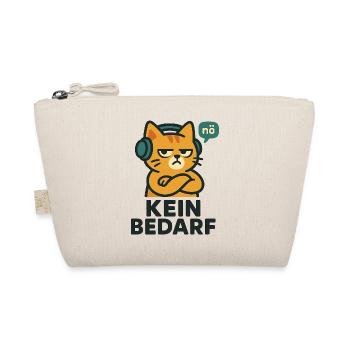 No need – Nope cat with headphones - Organic Pouch - nature - Front