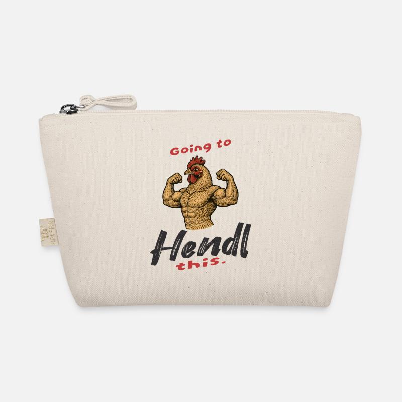 Strong chicken motif for motivation Organic Pouch