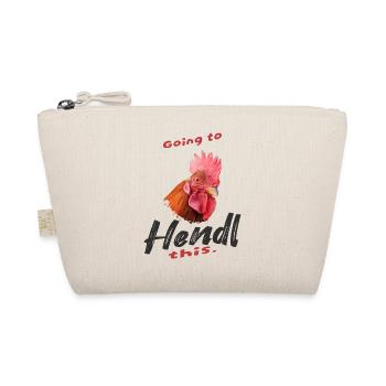 Funny chicken motif saying chicken - Organic Pouch - nature - Front