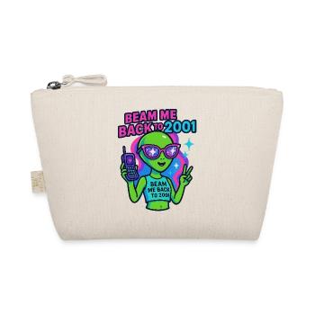 Retro Alien mit 2001 Thema und Peace-Zeichen - Bio-Täschchen - Natur - Vorne
