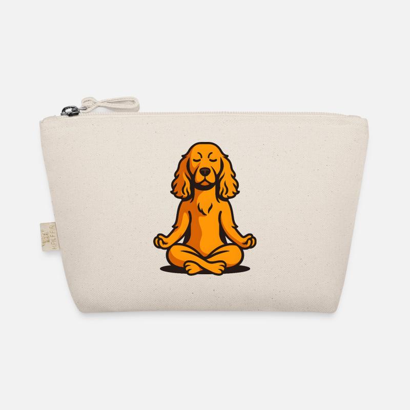 Ruhige meditierende Hundeillustration Bio-Täschchen