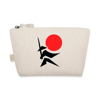 Abstract Image with Samurai Red Black - Organic Pouch - nature - Front