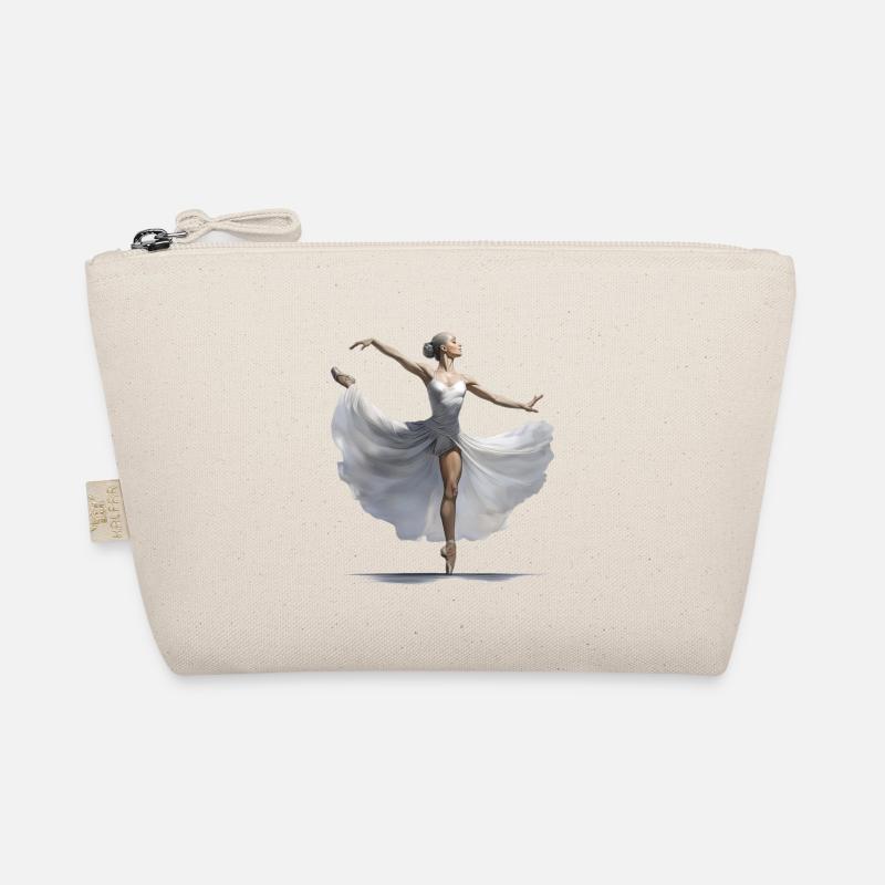 Elegant Ballet Dancer Illustration Organic Pouch