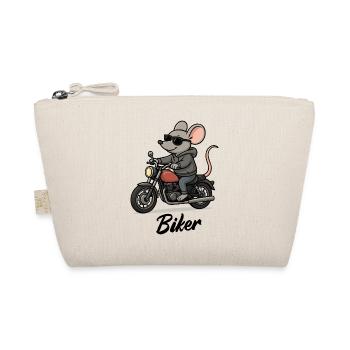 Mouse Motorcycle - Organic Pouch - nature - Front