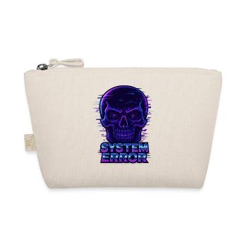 Crâne Neon Glitch avec texte d’erreur système - Trousse biologique - nature - Devant