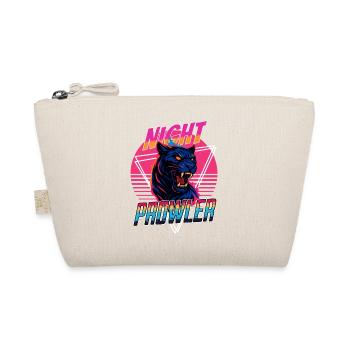 Night Prawler Retro Panther Design - Bio-Täschchen - Natur - Vorne