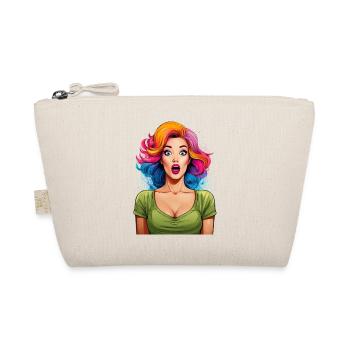 Colorful pop art female illustration - Organic Pouch - nature - Front