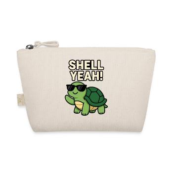 Tortue cool avec lunettes de soleil et texte en gras - Trousse biologique - nature - Devant
