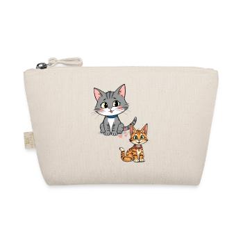 Chats ludiques sur un design mignon - Trousse biologique - nature - Devant