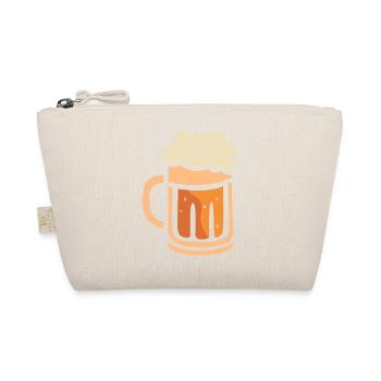 Beer Mug with Foam – Funny Cartoon Design - Organic Pouch - nature - Front