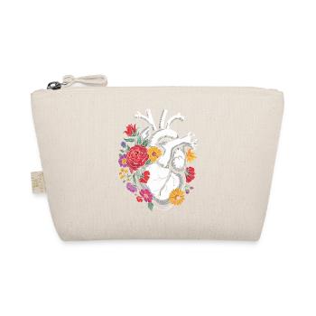 Conception de cœur floral pour un port émotionnel - Trousse biologique - nature - Devant