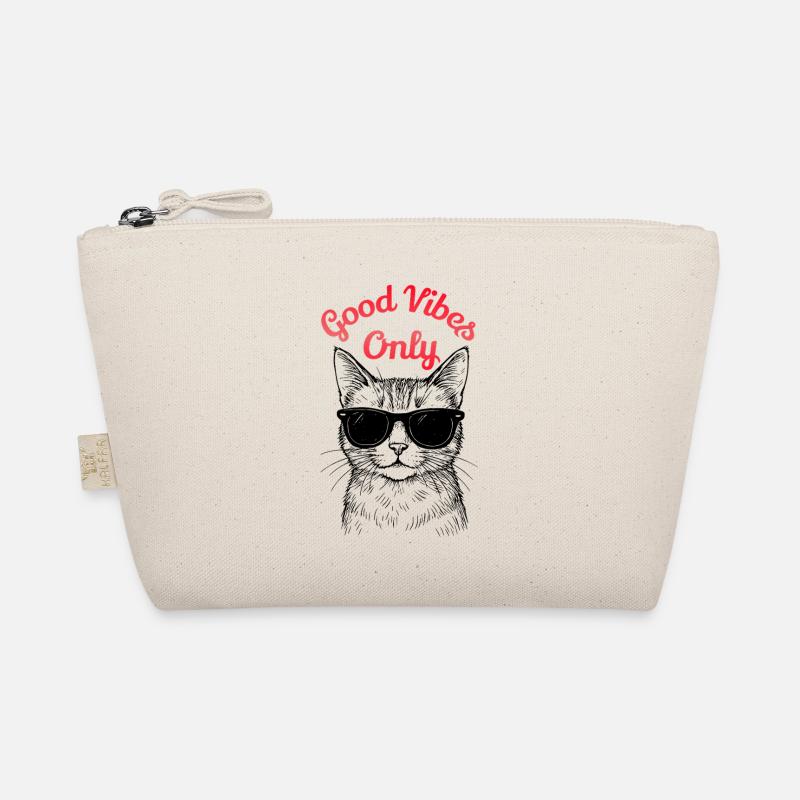 GoodVibesOnly – Coole Katzen Illustration Bio-Täschchen
