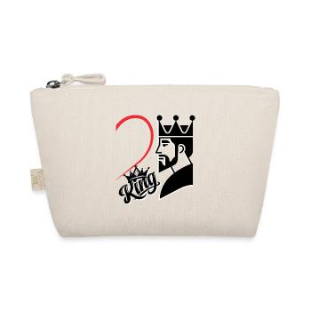 A king with a heart and an inscription on the right side - Organic Pouch - nature - Front
