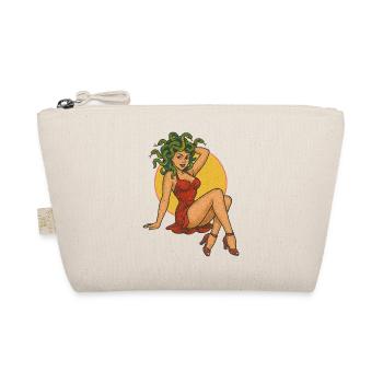 Medusa-inspiriertes Retro-Kunstdesign - Bio-Täschchen - Natur - Vorne