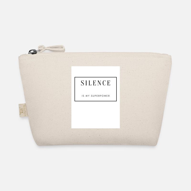 Silence, Strength and Serenity on Textile Organic Pouch
