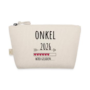 Werdender Onkel 2026 Geschenk Schwangerschaft - Bio-Täschchen - Natur - Vorne