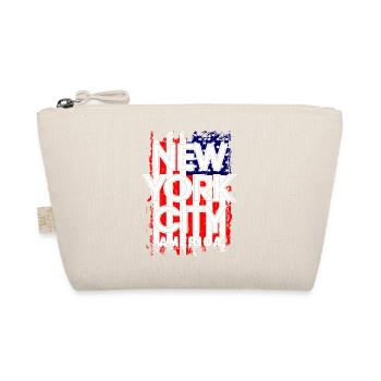 Design mit Motivmotiv der Flagge von New York City - Bio-Täschchen - Natur - Vorne