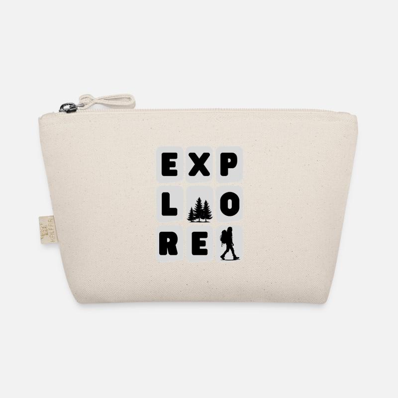 Conception de silhouette de randonnée aventureuse Trousse biologique